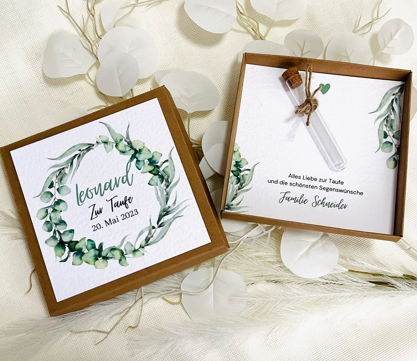 Geschenkschachtel Taufe | Taufgeschenk | Geldgeschenk für Mädchen und Jungen | personalisiert | Taufpaten Geschenk
