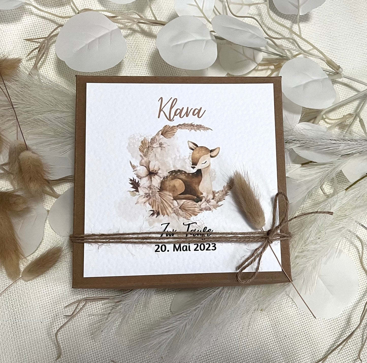 Geschenkschachtel Taufe | Taufgeschenk | Geldgeschenk für Mädchen und Jungen | personalisiert | Taufpaten Geschenk