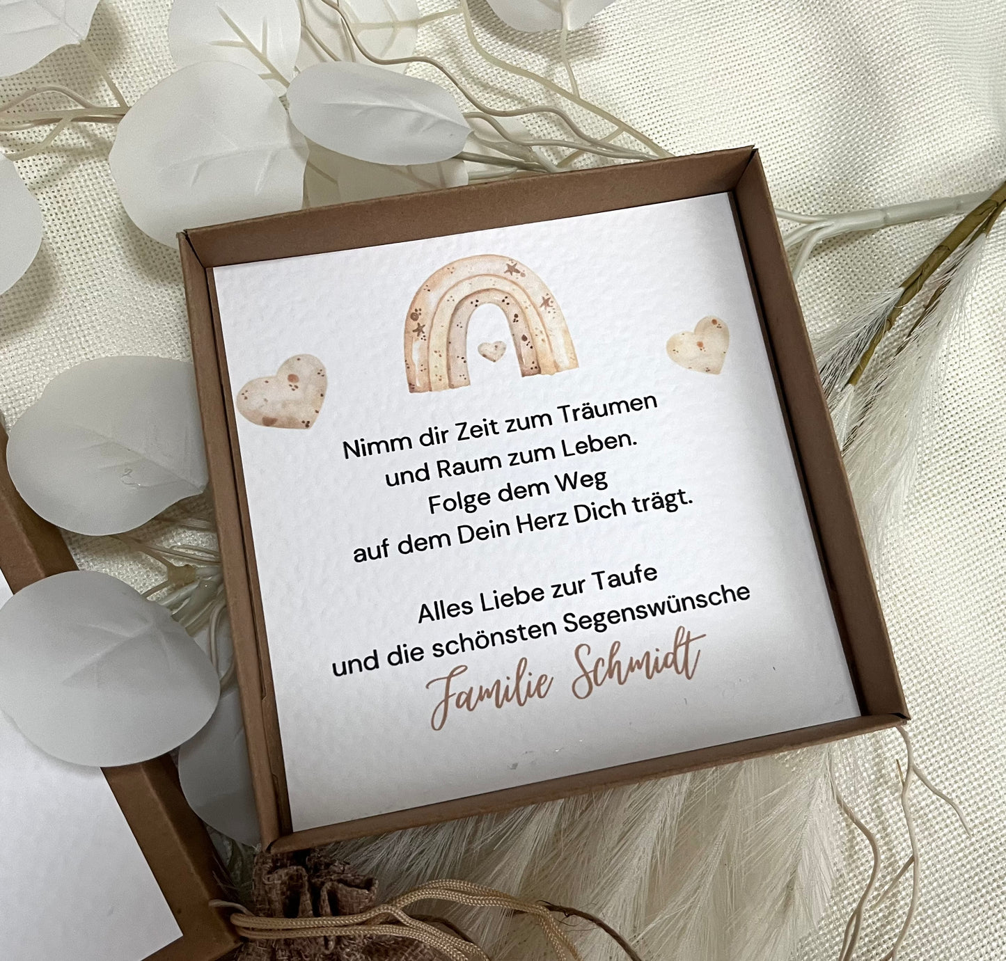 Geschenkschachtel Taufe | Taufgeschenk | Geldgeschenk für Mädchen und Jungen | personalisiert | Taufpaten Geschenk
