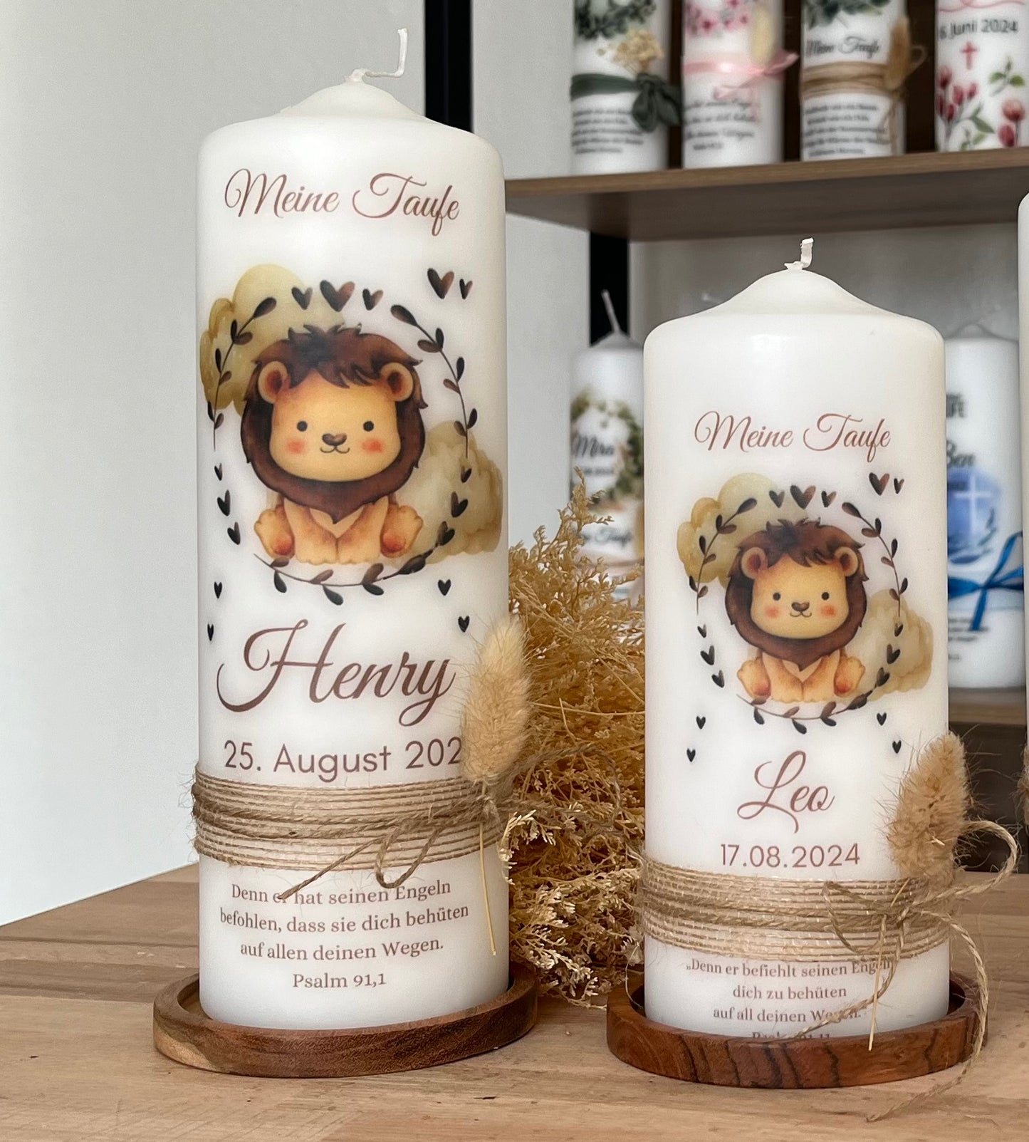 Taufkerze Löwe Für Jungen und Mädchen