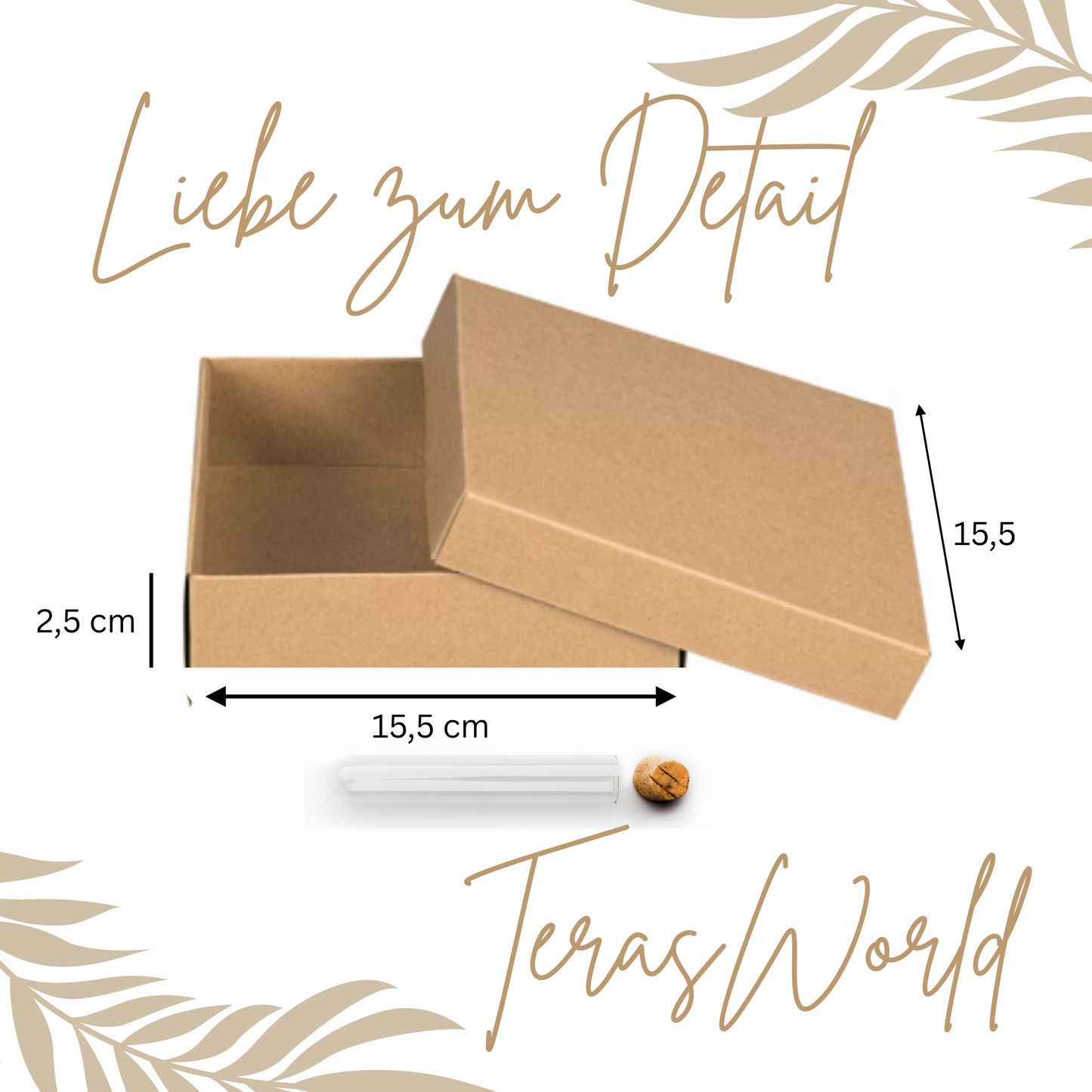 Personalisiertes Geldgeschenk zur Hochzeit-– Geschenkbox mit Reagenzglas & im Boho-Stil – Hochzeitsgeschenk für Brautpaar