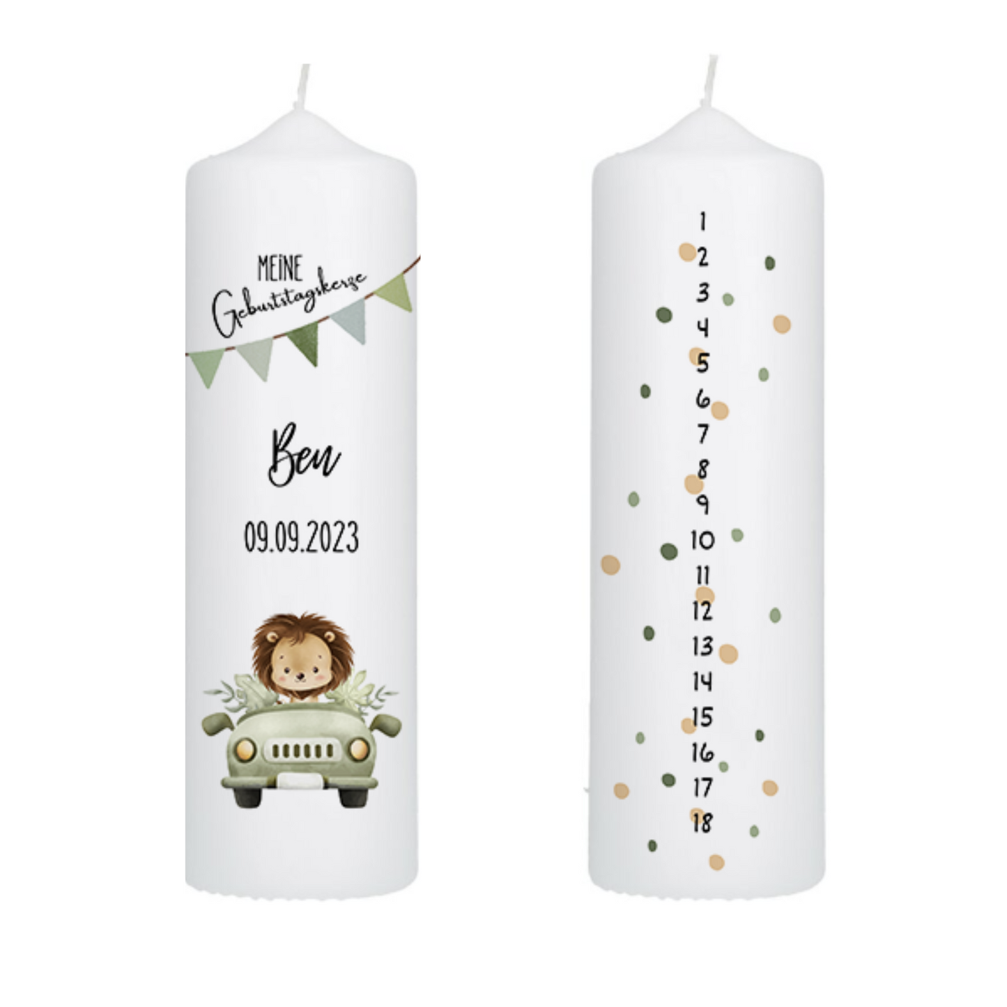 Geburtstagskerze Kinder, Kindergeburtstag, Geburtstagskerze, Geburtskerze, Kerze Geburtstag Kind, Lebenskerze, 1. Geburtstag