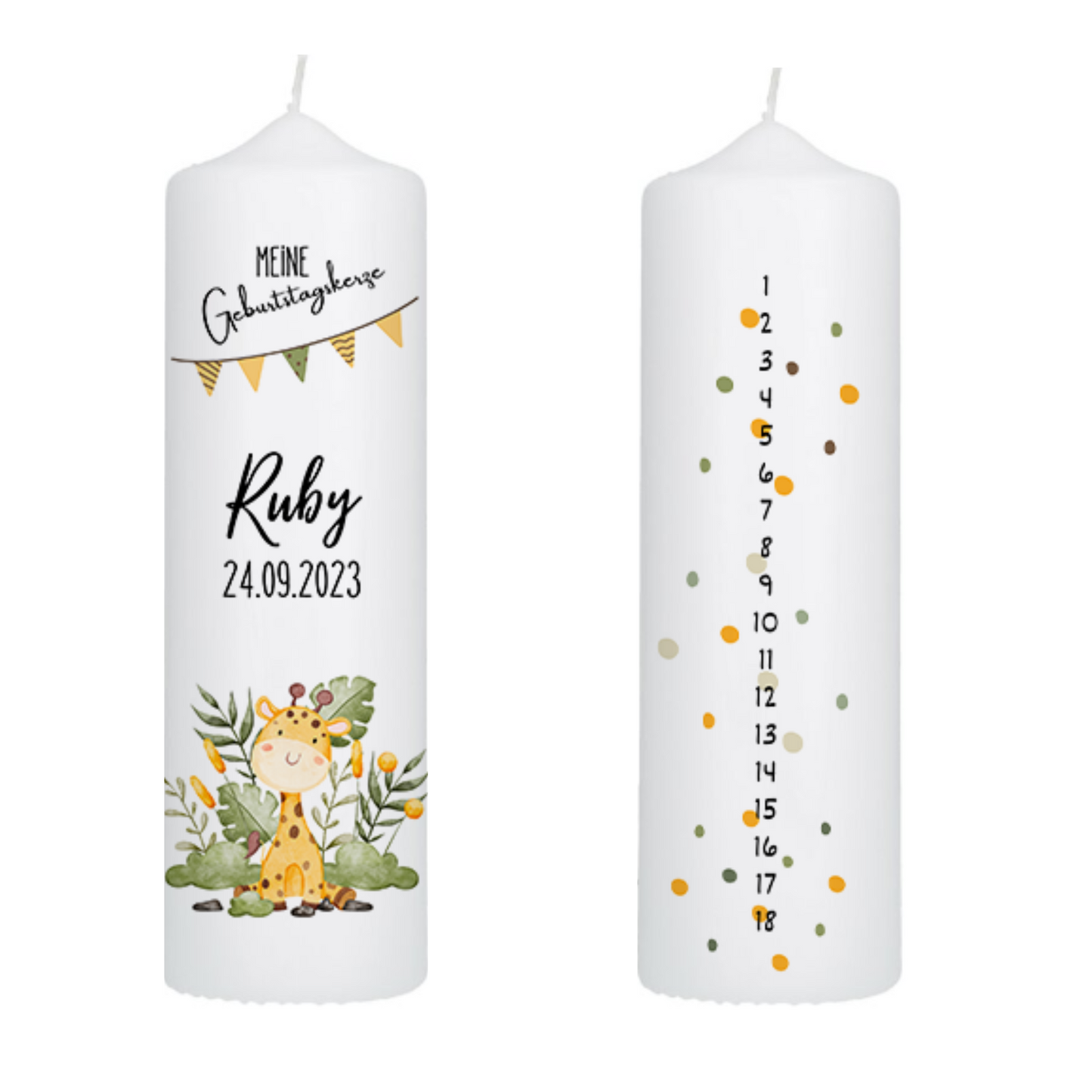 Geburtstagskerze Kinder, Kindergeburtstag, Geburtstagskerze, Geburtskerze, Kerze Geburtstag Kind, Lebenskerze, 1. Geburtstag