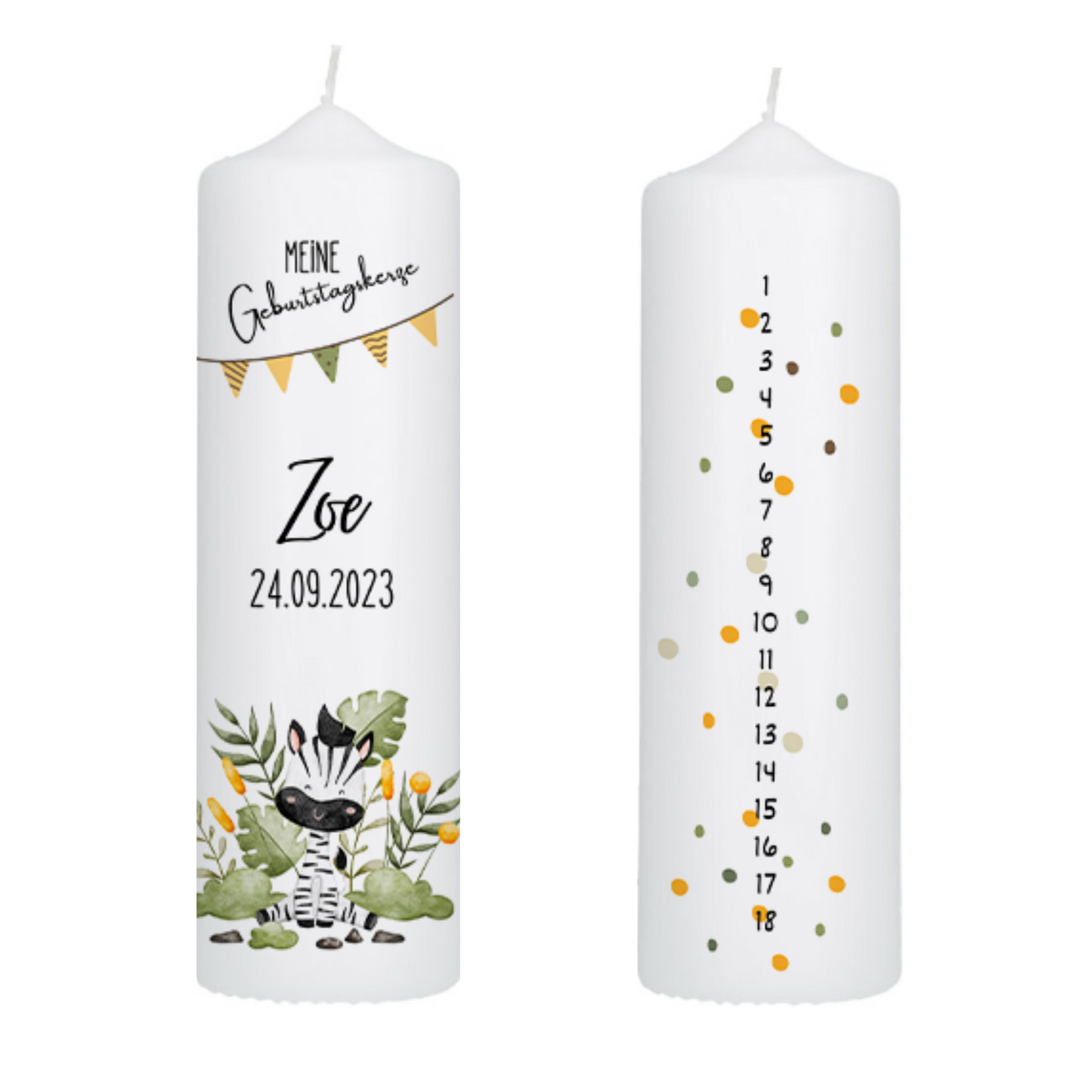 Geburtstagskerze Kinder, Kindergeburtstag, Geburtstagskerze, Geburtskerze, Kerze Geburtstag Kind, Lebenskerze, 1. Geburtstag