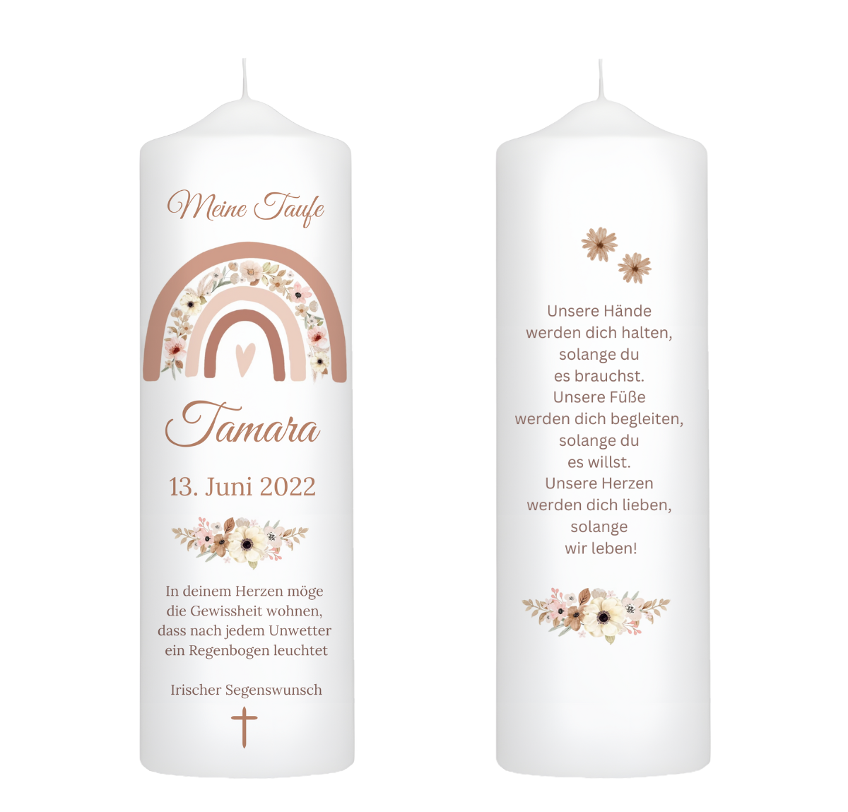 Taufkerze Regenbogen Für Jungen und Mädchen