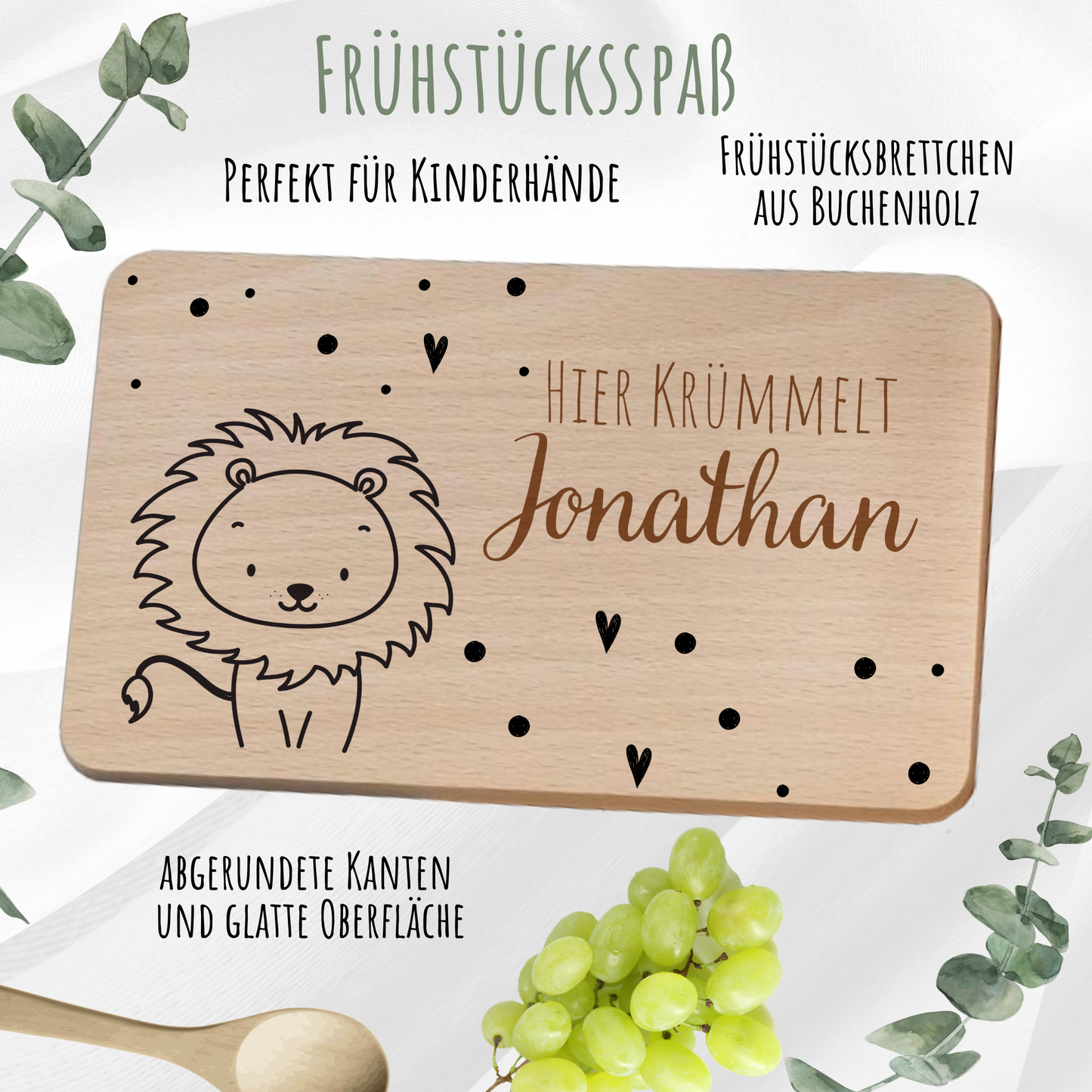 Frühstücksbrettchen Kinder, Baby Geschenk, A01 Brettchen personalisiert, Geburtstagsgeschenk, Frühstücksbrett, Taufgeschenk, 1. Geburtstag