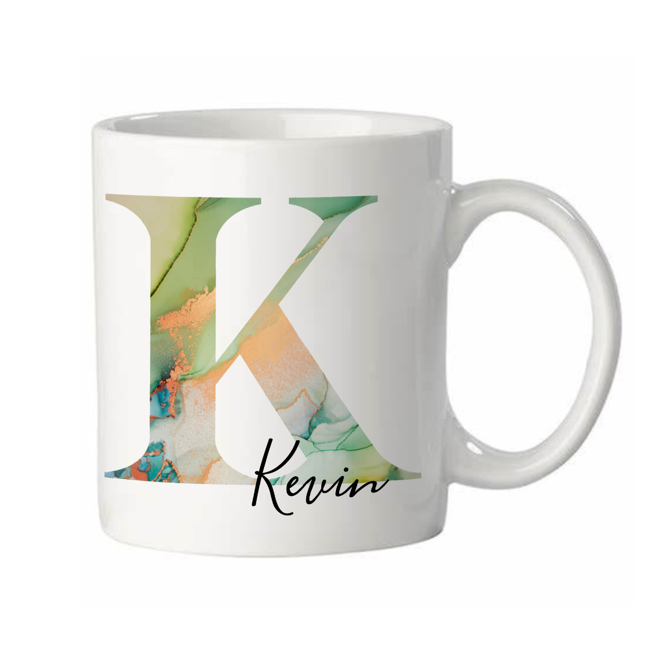 Personalisierte Tasse mit Namen, Buchstaben und Wunschtext