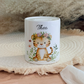 Personalisierte Spardose Kind 003 Geschenk Geburt Taufe Geburtstag Waldtiere Geldgeschenk Baby Kinder Keramik Sparbüchse