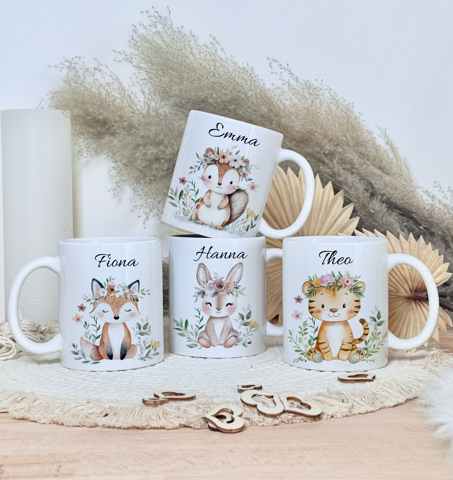 Personalisierte Tasse Kinder |Kindertasse Tiere| Kinderbecher Safari Wald Hof |Kindertasse Junge Mädchen |Geschenkidee Kinder (Kopie)