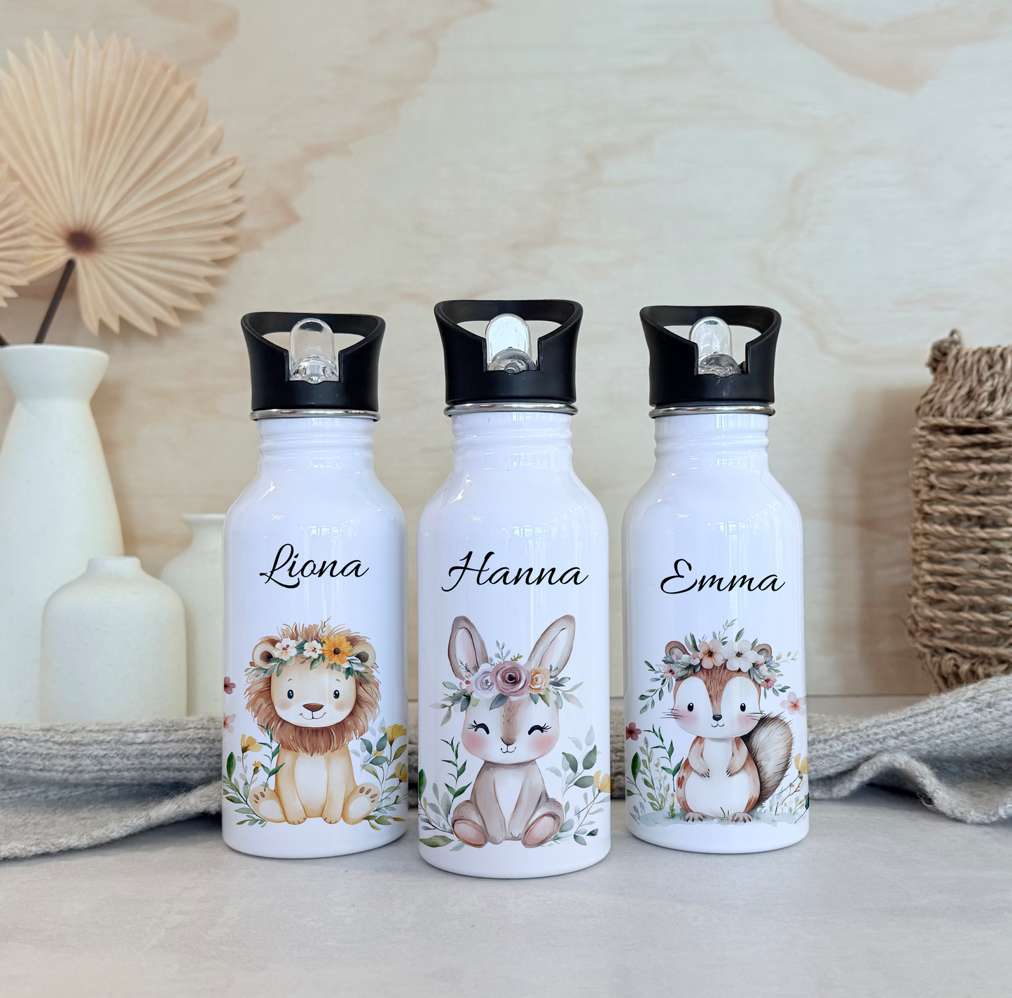 Geschenkset Personalisierte Kinder-Trinkflasche 500 ml Spardose Tasse Emaille