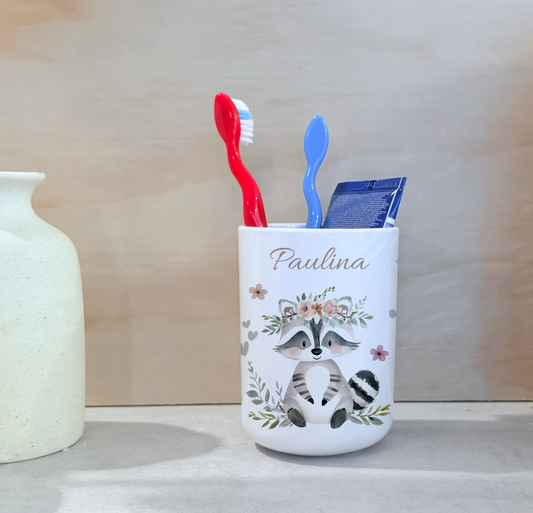 Kinderbecher Tiere, Trinkbecher aus Kunststoff, personalisiert mit Namen,Kindergartenkinder, Zahnputzbecher