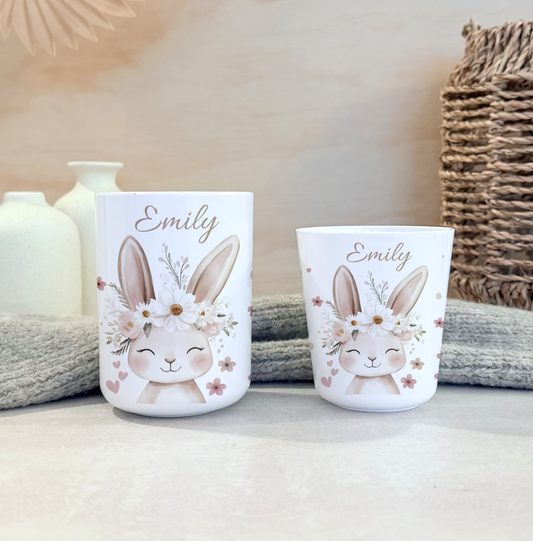 Kinderbecher Tiere, Trinkbecher aus Kunststoff, personalisiert mit Namen,Kindergartenkinder, Zahnputzbecher