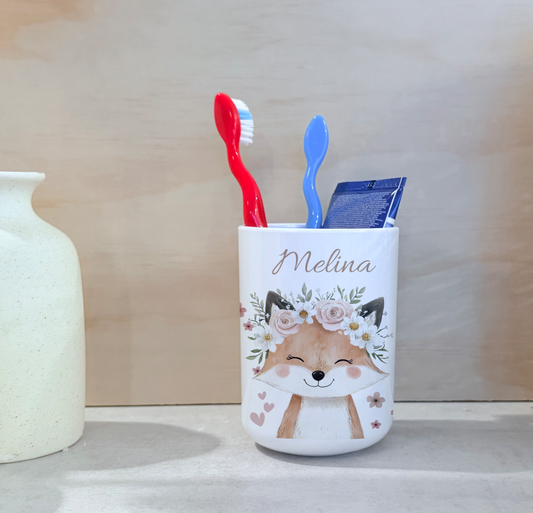 Kinderbecher Tiere, Trinkbecher aus Kunststoff, personalisiert mit Namen,Kindergartenkinder, Zahnputzbecher