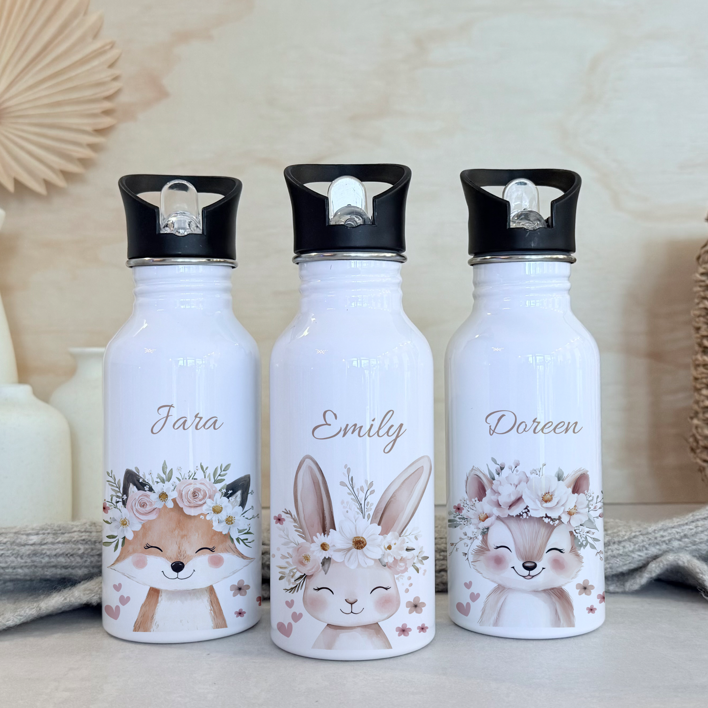 Geschenkset Personalisierte Kinder-Trinkflasche 500 ml Spardose Tasse Emaille