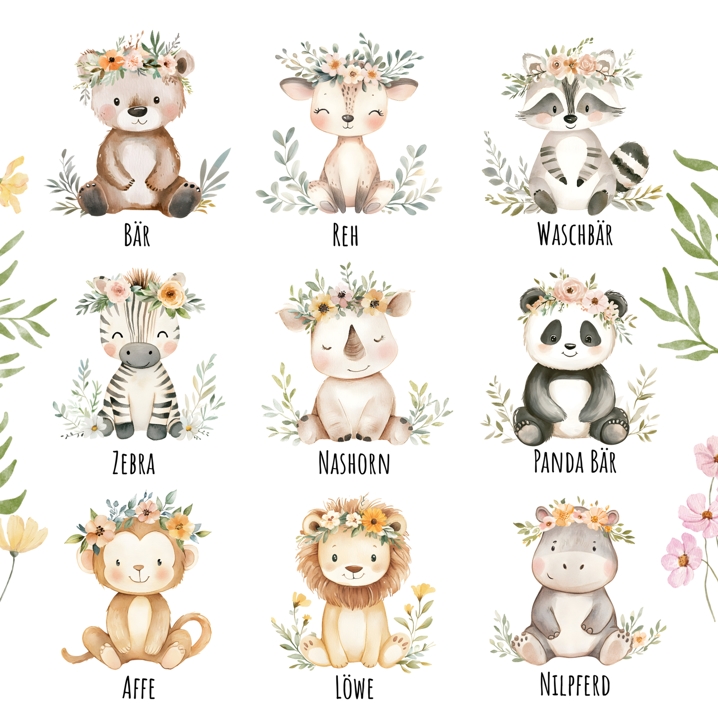 Kinderbecher Tiere, Trinkbecher aus Kunststoff, personalisiert mit Namen,Kindergartenkinder, Zahnputzbecher