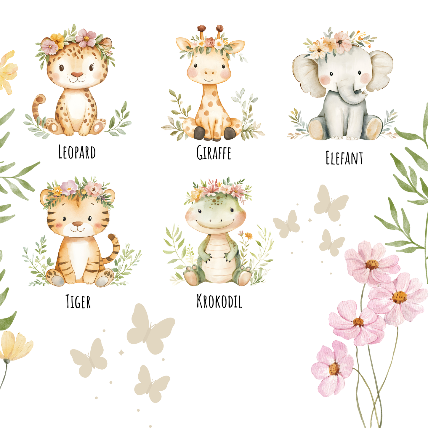 Kinderbecher Tiere, Trinkbecher aus Kunststoff, personalisiert mit Namen,Kindergartenkinder, Zahnputzbecher