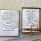 Personalisiertes Geldgeschenk Fisch Taube zur Firmung, Kommunion, Konfirmation, Jugendweihe – Geschenkbox mit Reagenzglas im Boho-Stil