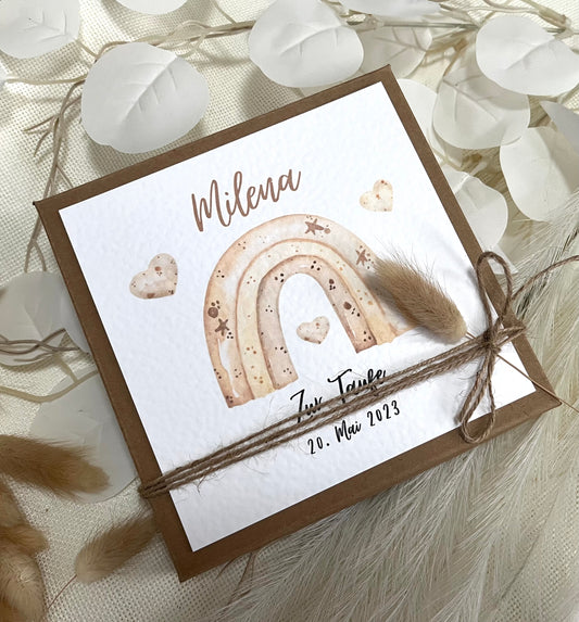 Geschenkschachtel Taufe | Taufgeschenk | Geldgeschenk für Mädchen und Jungen | personalisiert | Taufpaten Geschenk