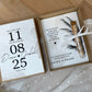 Personalisiertes Geldgeschenk zur Hochzeit-– Geschenkbox mit Reagenzglas &  im Boho-Stil – Hochzeitsgeschenk für Brautpaar