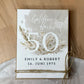 Personalisiertes Geldgeschenk zur Hochzeit- Goldene Hochzeit – Geschenkbox mit Reagenzglas &  im Boho-Stil – Hochzeitsgeschenk für Brautpaar