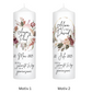 Hochzeitskerze Blumen- Kranz Personalisiert