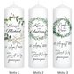 Hochzeitskerze Eukalyptus Kranz Personalisiert