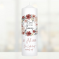 Hochzeitskerze Blumen- Kranz Personalisiert