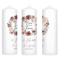 Hochzeitskerze Blumen- Kranz Personalisiert