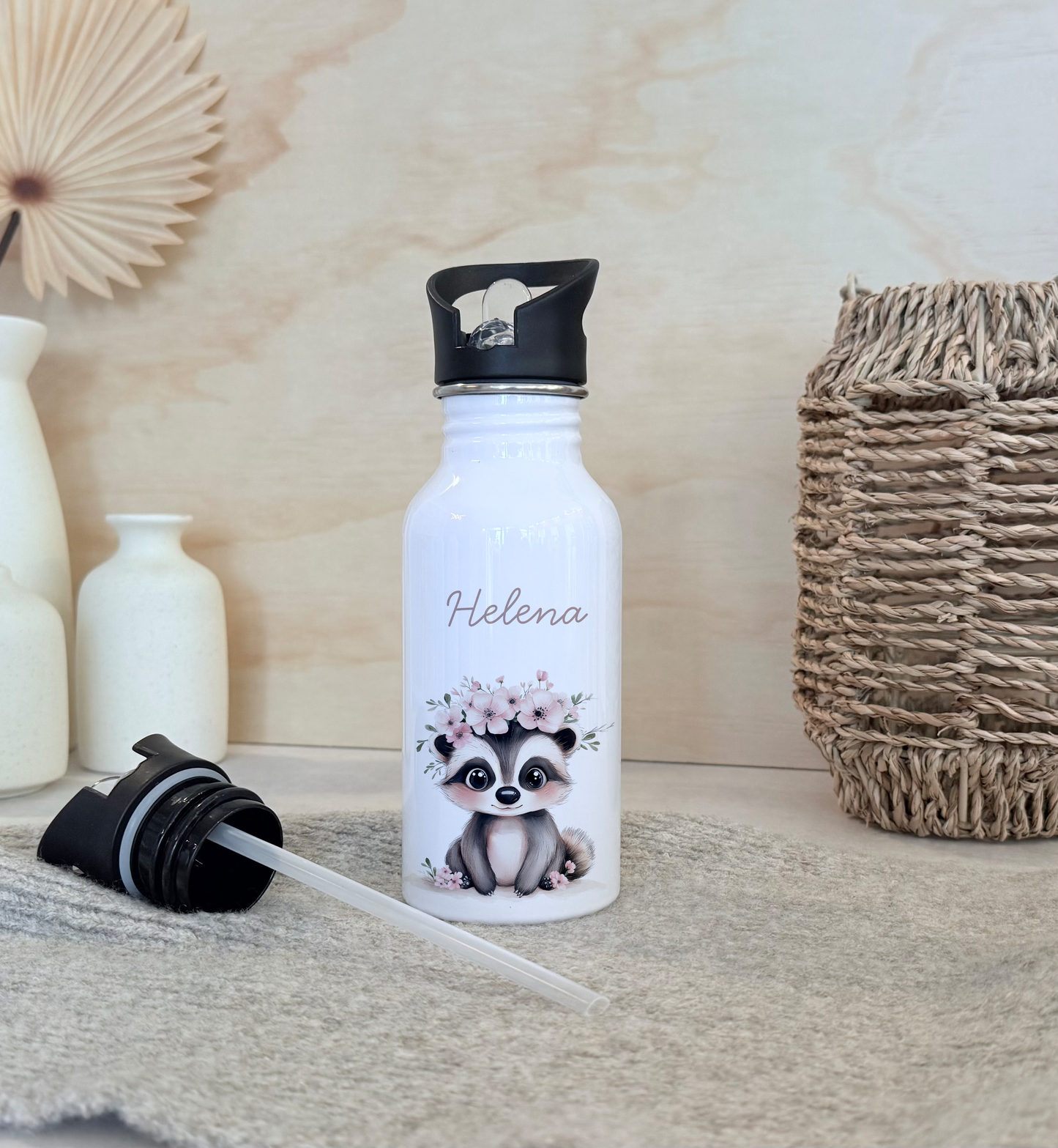 Geschenkset Personalisierte Kinder-Trinkflasche 500 ml Spardose Tasse Emaille