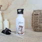 Personalisierte Kinder-Trinkflasche 500 ml | Edelstahl, Waldtier-Motive & Name | Geschenk zur Geburt, Taufe Geburtstag