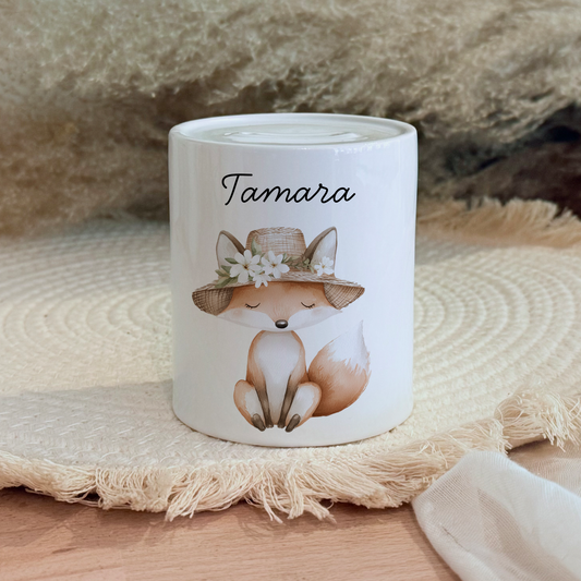 Personalisierte Spardose Kind Geschenk Geburt Taufe Geburtstag Wal Auto Waldtiere Regenbogen Geldgeschenk Baby Kinder Keramik Sparbüchse