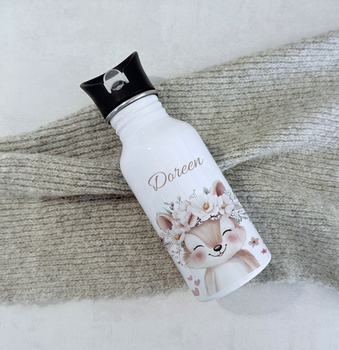 Geschenkset Personalisierte Kinder-Trinkflasche 500 ml Spardose Tasse Emaille