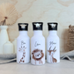 Personalisierte Kinder-Trinkflasche 500 ml | Edelstahl, Waldtier-Motive & Name | Geschenk zur Geburt, Taufe Geburtstag