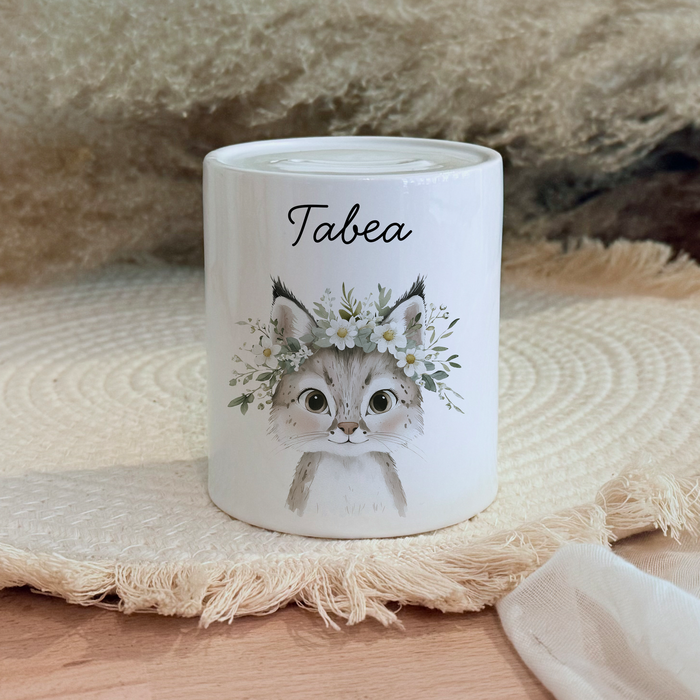 Personalisierte Spardose Kind Geschenk Geburt Taufe Geburtstag Wal Auto Waldtiere Regenbogen Geldgeschenk Baby Kinder Keramik Sparbüchse