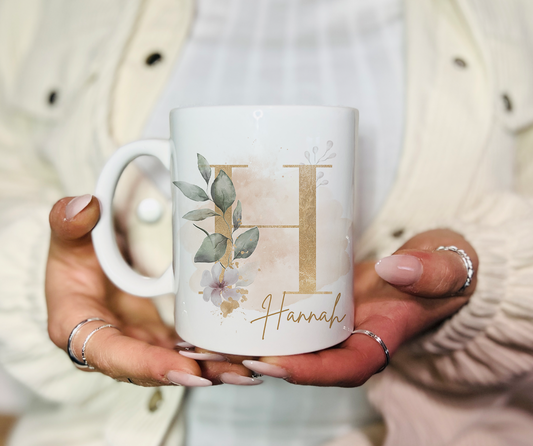 Personalisierte Tasse mit Namen, Buchstaben und Wunschtext Für Männer und Frauen