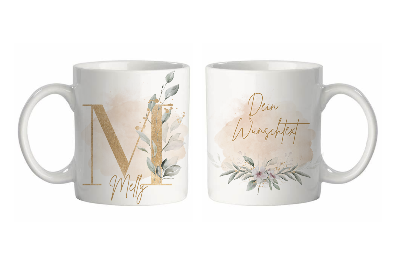 Personalisierte Tasse mit Namen, Buchstaben und Wunschtext Für Männer und Frauen