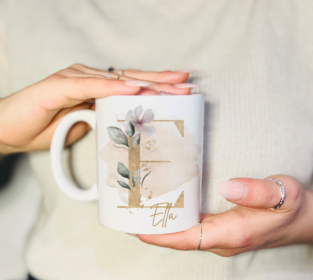 Personalisierte Tasse mit Namen, Buchstaben und Wunschtext Für Männer und Frauen