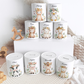 Personalisierte Spardose Kind 006 Geschenk Geburt Taufe Geburtstag Waldtiere Geldgeschenk Baby Kinder Keramik Sparbüchse