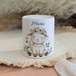 Personalisierte Spardose Kind 006 Geschenk Geburt Taufe Geburtstag Waldtiere Geldgeschenk Baby Kinder Keramik Sparbüchse