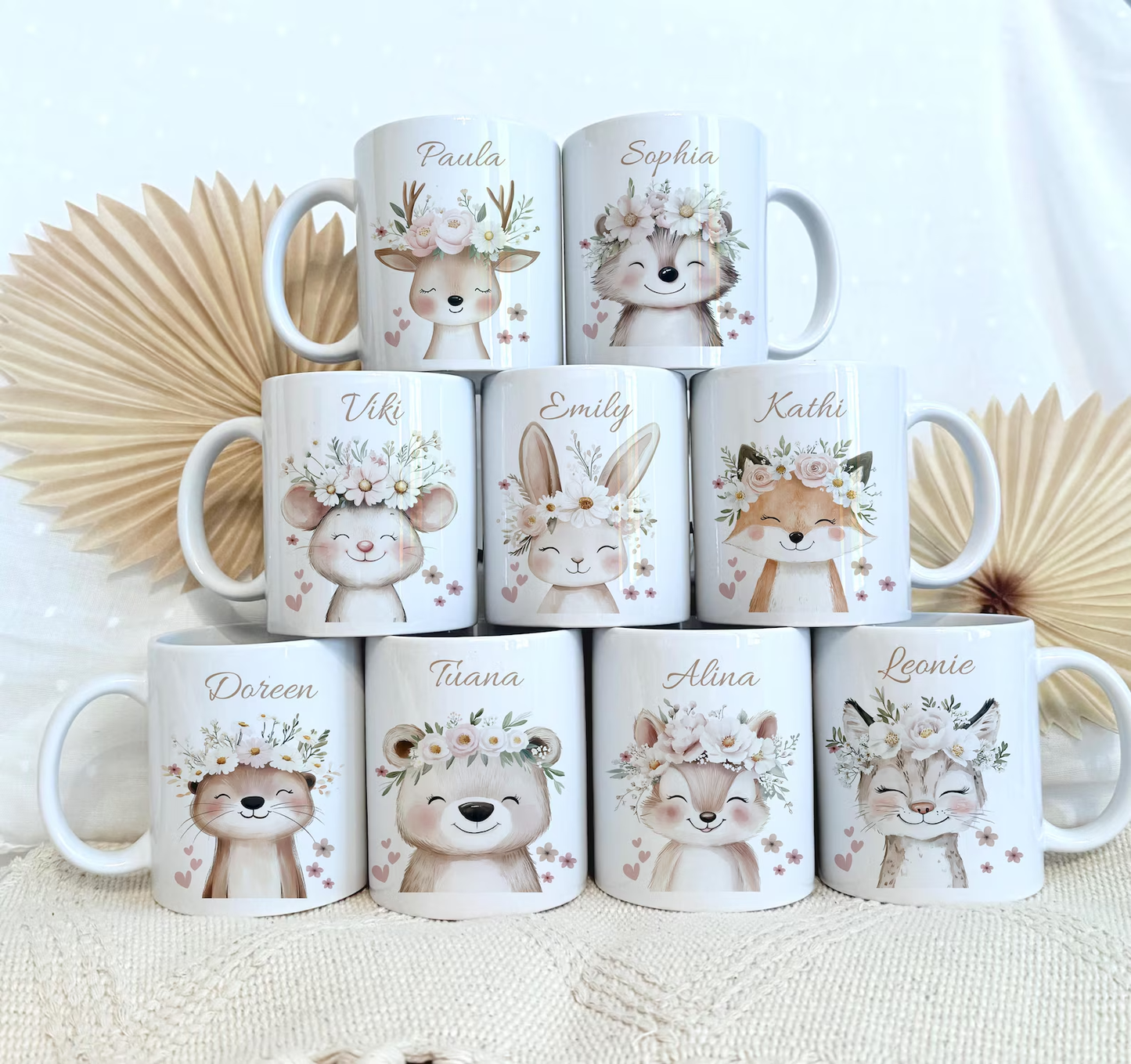 Geschenkset Personalisierte Kinder-Trinkflasche 500 ml Spardose Tasse Emaille