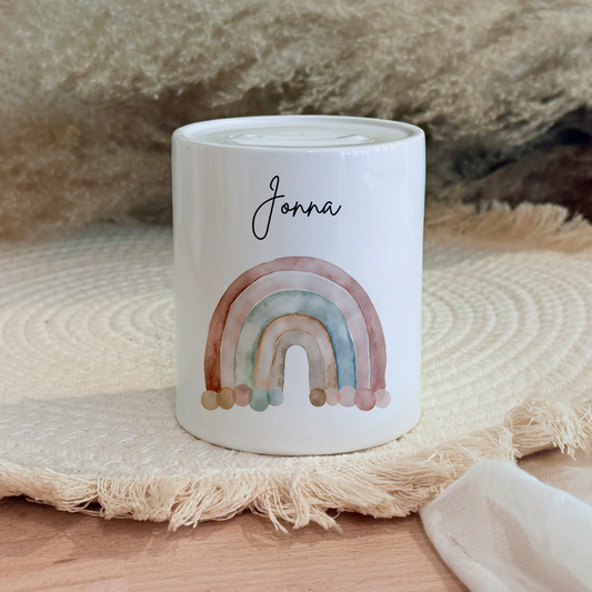 Personalisierte Spardose Kind Geschenk Geburt Taufe Geburtstag Märchenwelt Geldgeschenk Baby Kinder Keramik Sparbüchse Mädchenwelt Märchen