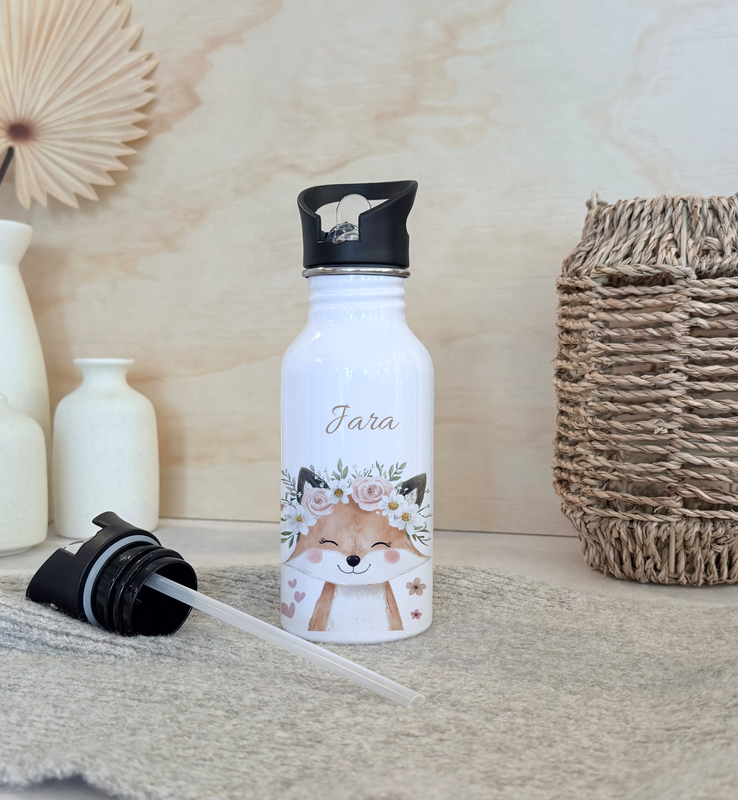 Geschenkset Personalisierte Kinder-Trinkflasche 500 ml Spardose Tasse Emaille