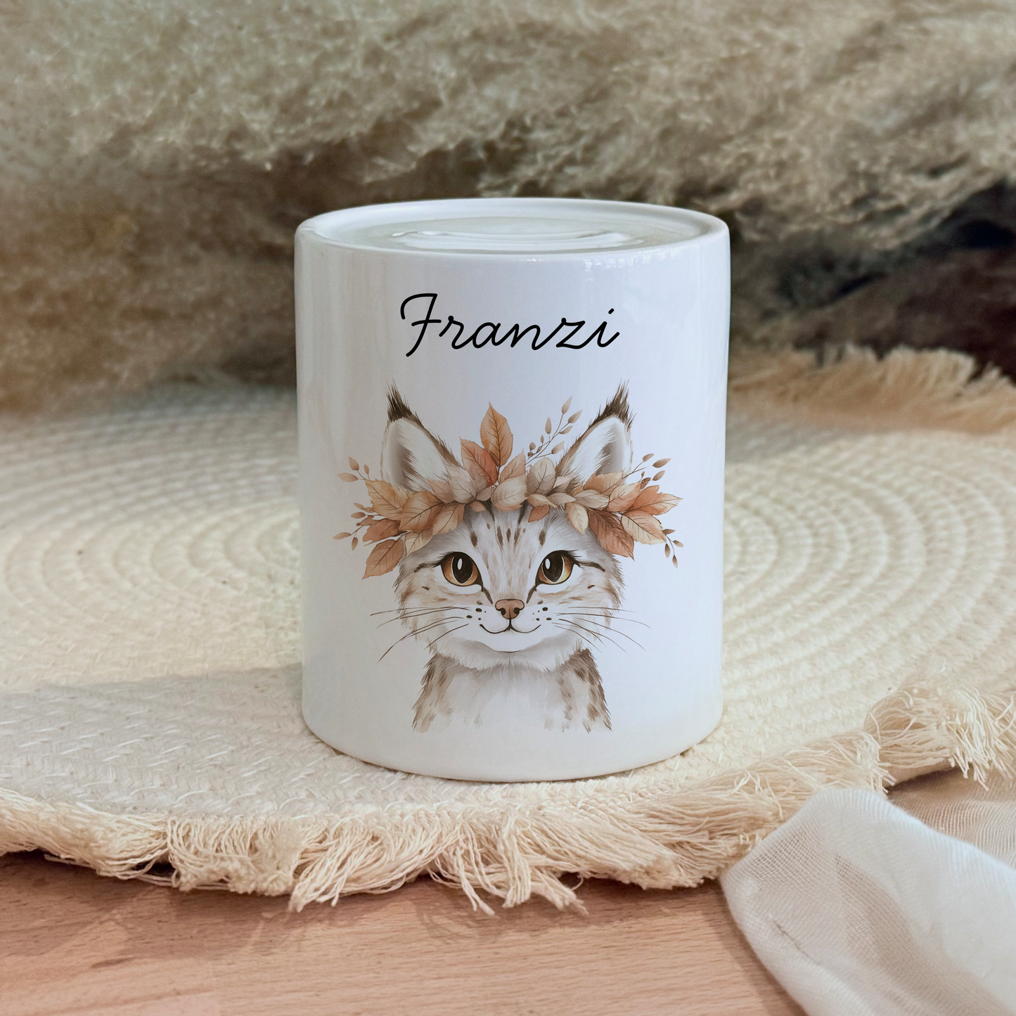 Personalisierte Spardose Kind Geschenk Geburt Taufe Geburtstag Wal Auto Waldtiere Regenbogen Geldgeschenk Baby Kinder Keramik Sparbüchse