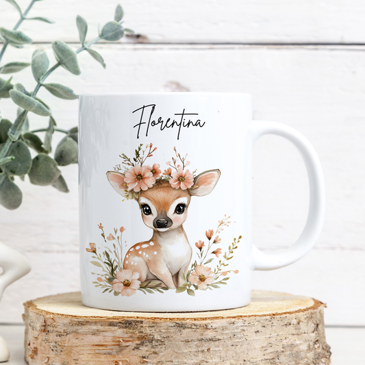 Personalisierte Tasse Kinder |Kindertasse Tiere| Kinderbecher Safari Wald Hof |Kindertasse Junge Mädchen |Geschenkidee Kinder