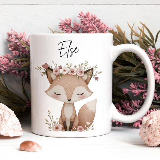 Personalisierte Tasse Kinder Märchenwelt |Kindertasse Tiere| Kinderbecher Safari Wald Hof |Kindertasse Junge Mädchen |Geschenkidee Kinder
